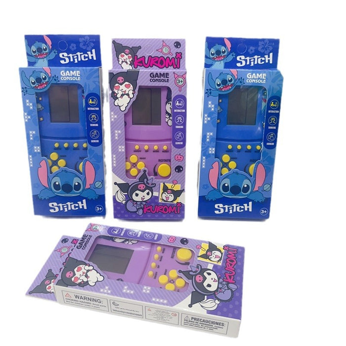 Wholesale  Cartoon Tetris Game Console Children's Handheld Game Console Educational Small Toy Gift