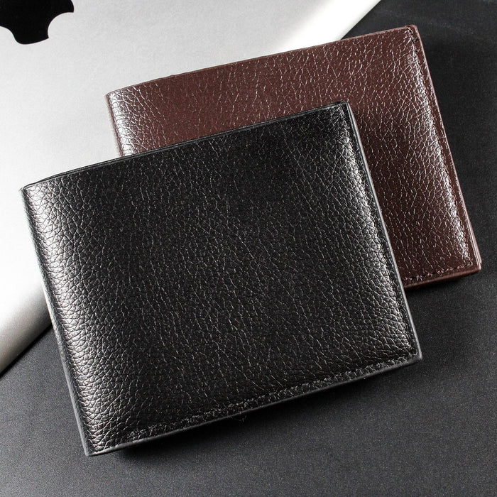 Wholesale Urban Simplicity Solid Color Men' s Wallet Black PVC Everyday Styling Accessory MOQ：3