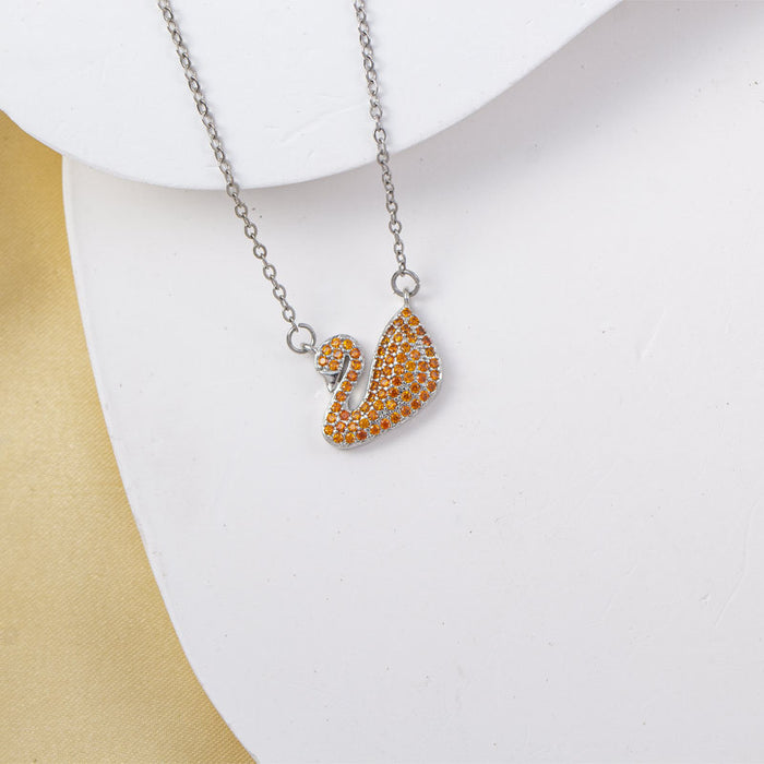 Wholesale Necklace for Women Gemstone Necklace Swan Pendant choker necklace