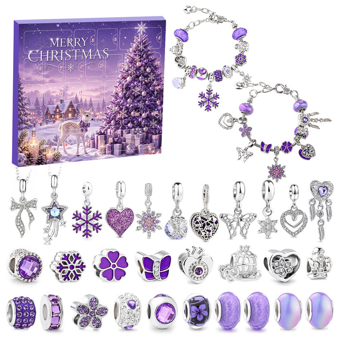 Wholesale Christmas DIY Bracelet Blind Box Gold 31 Grid Advent Calendar Jewelry Accessory Gift