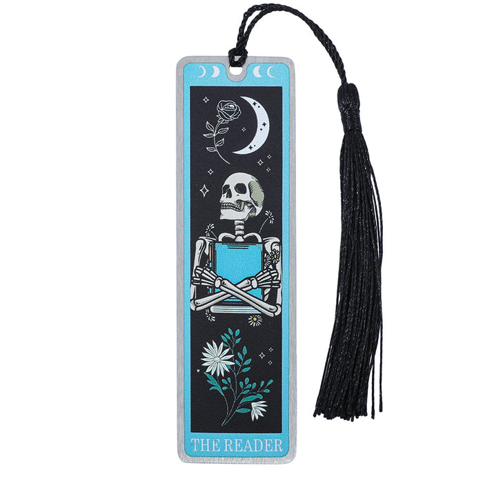 Wholesale Skull Design Cultural and Creative Stainless Steel Reading Bookmark