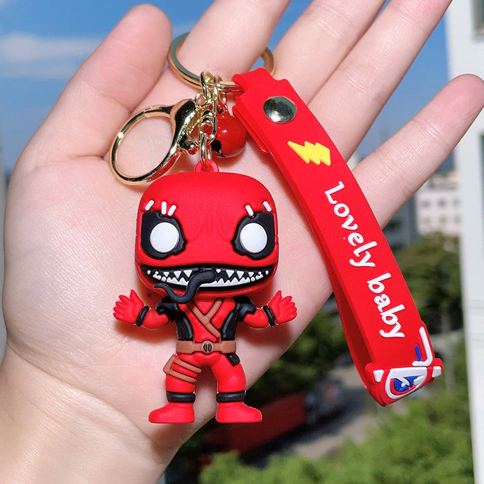 Wholesale Silicone Cartoon Doll Keychain JDC-KC-Qiwei014