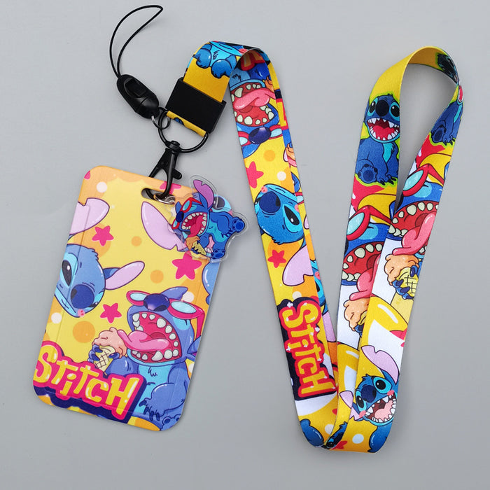 Wholesale Cartoon hard bus card holder student campus card Lanyard Keychains
