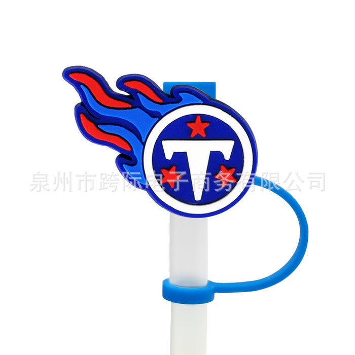 Wholesale 10pcs Silicone American Football Straw Cover JDC-SCR-KuaJ010