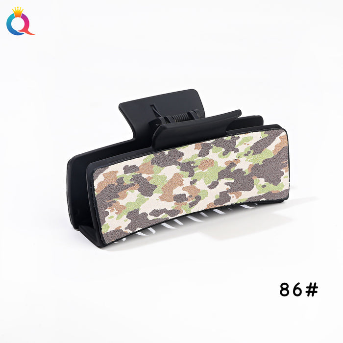 Wholesale  leopard print retro square Hair Clips