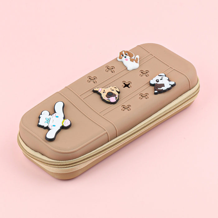 Wholesale Cute Cartoon Silicone Pencil Case DIY Creative Students Stationery Organizer Bag MOQ≥10