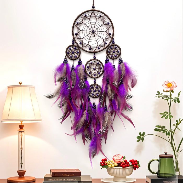 Wholesale Boutique Handmade Dreamcatcher Wall Hanging Feather Tribal Home Decor Gift MOQ≥2