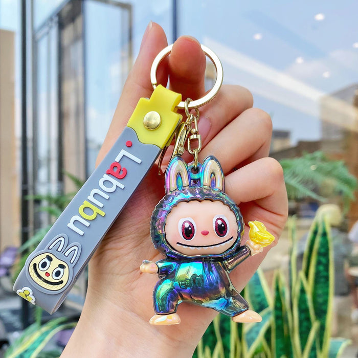 Wholesale Electroplated iridescent sheep keychain