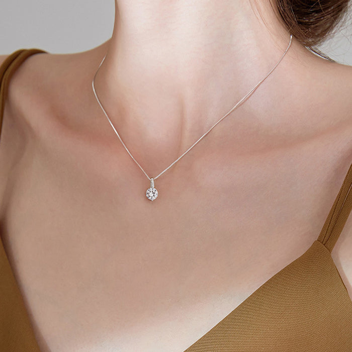 Wholesale Single sparkling diamond necklace