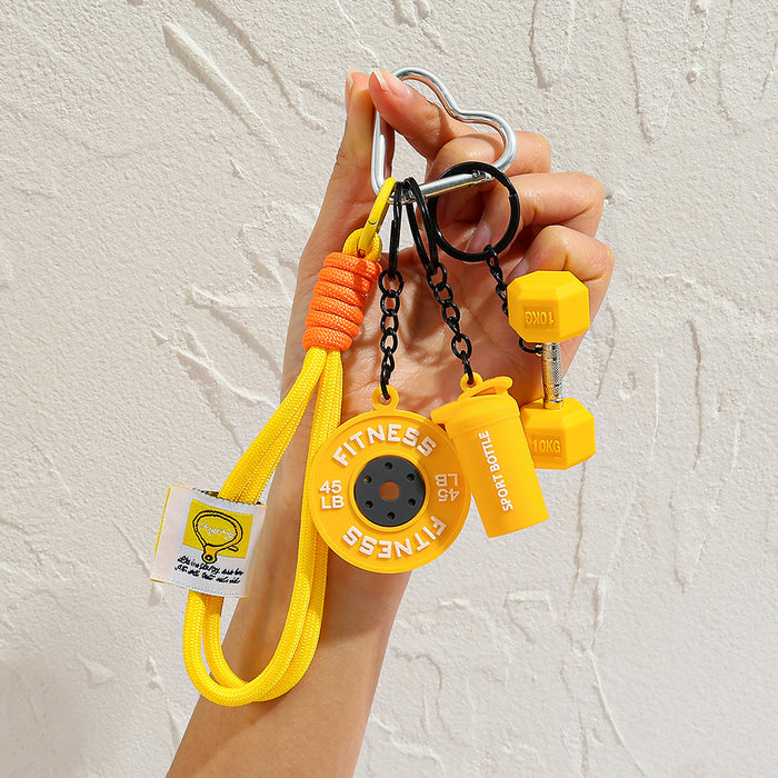 Wholesale Creative Mini Dumbbell Keychain