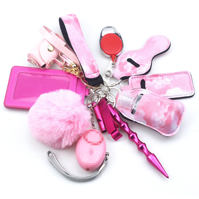 Wholesale Diving Fabric Multifunctional Keychain 14-piece Set JDC-KC-TouMS041