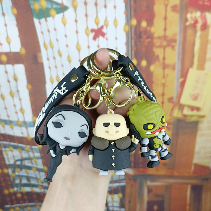 Wholesale Wednesday Addams Keychain Wednesday Addams American TV Series Addams Family Key Pendant JDC-KC-YYi017