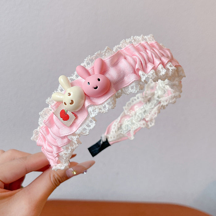 Wholesale Children' s headband girls non-slip baby hairpin headdress little girl rabbit ear bow headband