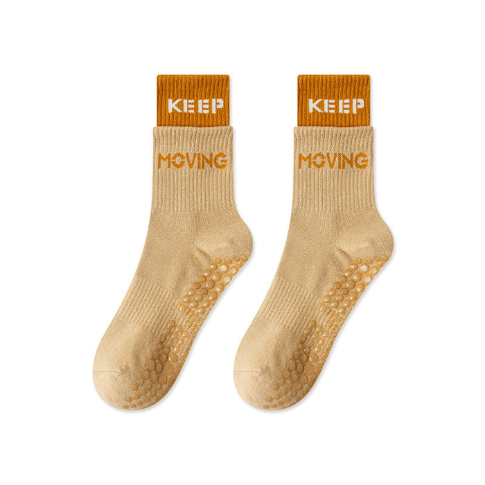 Wholesale Yoga Socks Professional Anti slip Mid tube Pilates Sports Socks