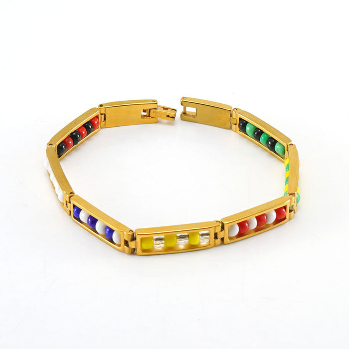 Wholesale Stainless Steel 18K Gold Bracelet JDC-BT-ZhongX005