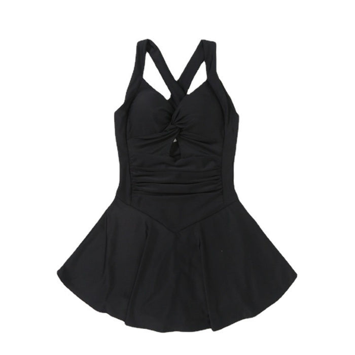 Wholesale Summer swimsuit one-piece skirt style, covering the belly, slimming and slimming by the sea