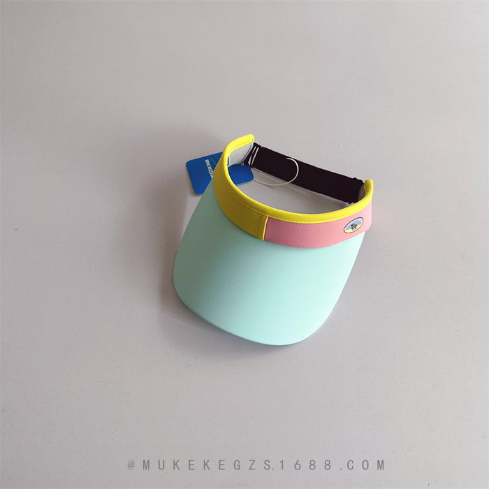 Wholesale Color blocked outdoor sun hats for boys and girls, travel sun hats