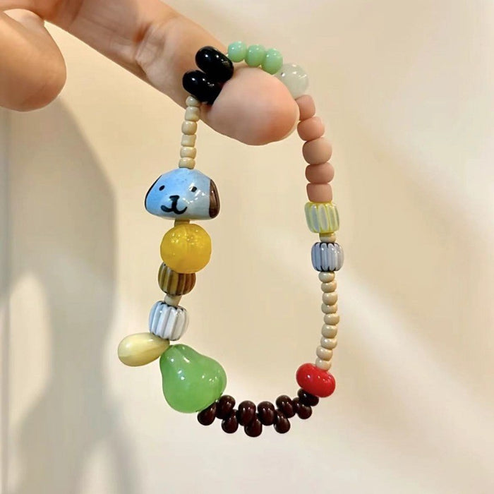 Wholesale Stacked Hand String Round Bead Zirconia Elastic Rope Versatile High Beauty Clavicle Chain