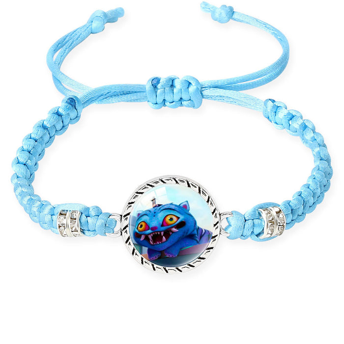 Wholesale KPOP cartoon pattern multi-color braided bracelet for couples and best friends