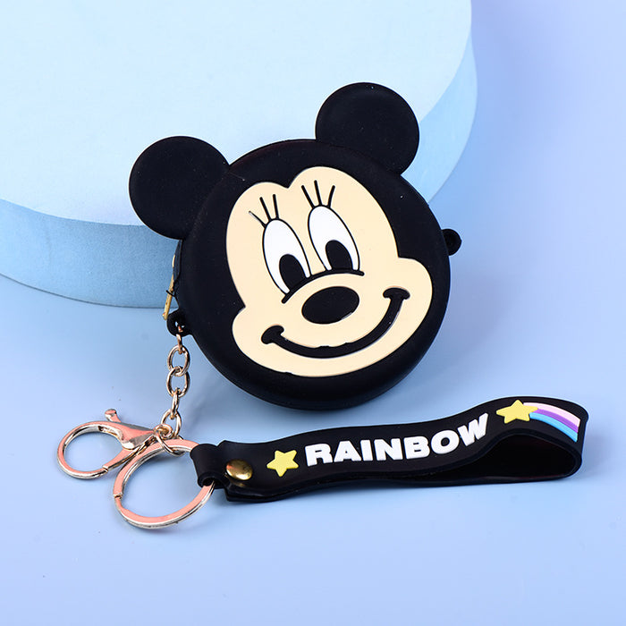 Wholesale Cute Silicone Cartoon Coin Purse Keychain Bag Trendy Unisex Wallet MOQ≥5