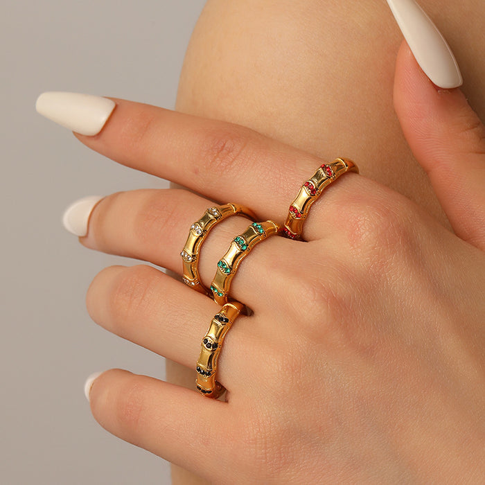 Wholesale Zircon fashion versatile ring, female niche design, diamond ring, non fading high-end ring wholesale