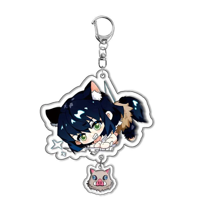 Wholesale 10pcs/set Acrylic double-sided keychain anime peripheral pendant