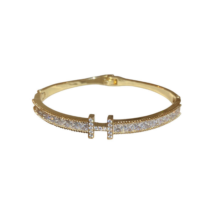Wholesale Letter Flower Bracelet Light Luxury Bracelet Flash Jewelry for Women