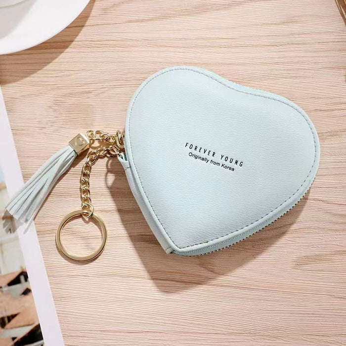 Wholesale Wallet Women's Personalized Keychain Cute Heart-Shaped Coin Bag Women's Coin Purse