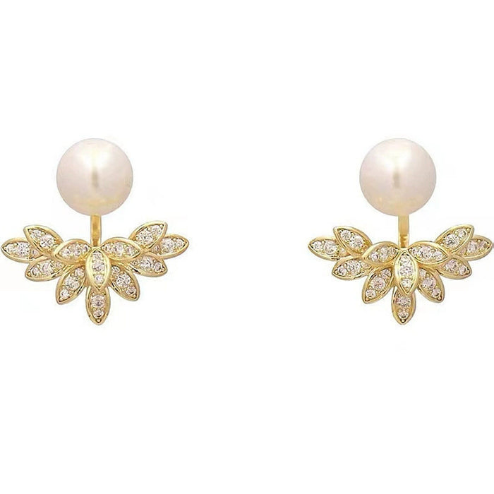 Wholesale Pearl earrings with exquisite temperament, light luxury. A pair of earrings with high-end design, light luxury earrings