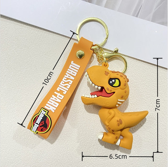 Wholesale Dinosaur keychain Tyrannosaurus Rex Triceratops cartoon doll car keychain small gift