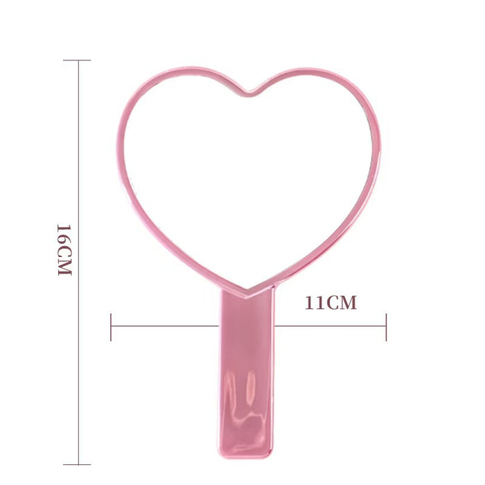 Wholesale Handheld Heart Makeup Mirror Water Ripple Handheld Mirror