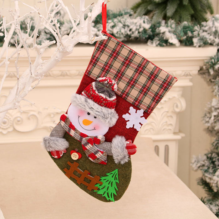 Wholesale Christmas Stockings Christmas Gift Bag Christmas Small Stockings Pendant Christmas Tree Hanging Ornament Bag