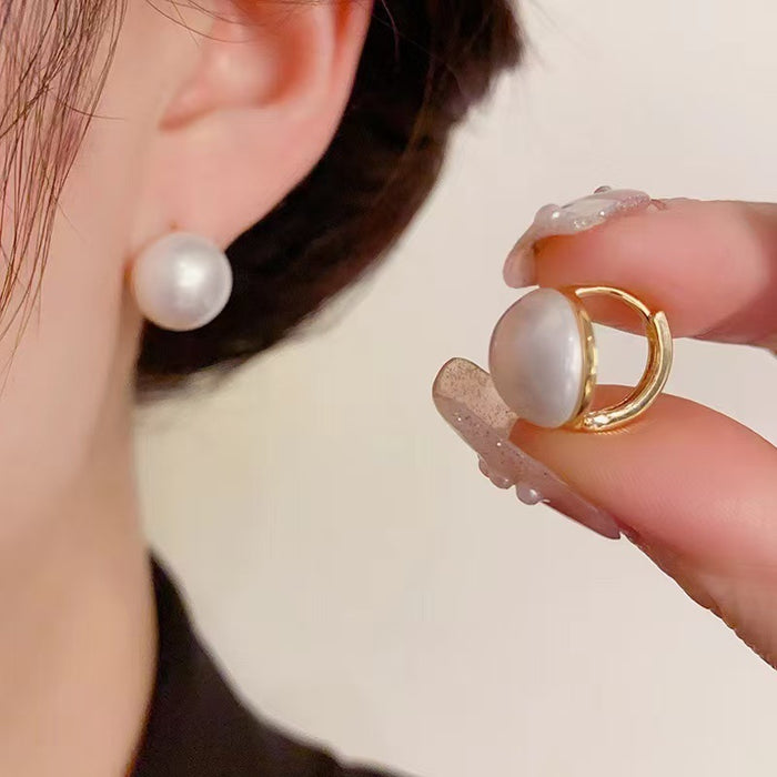 Wholesale Pearl earrings, niche, simple, stylish, fashionable, earrings, light luxury earrings