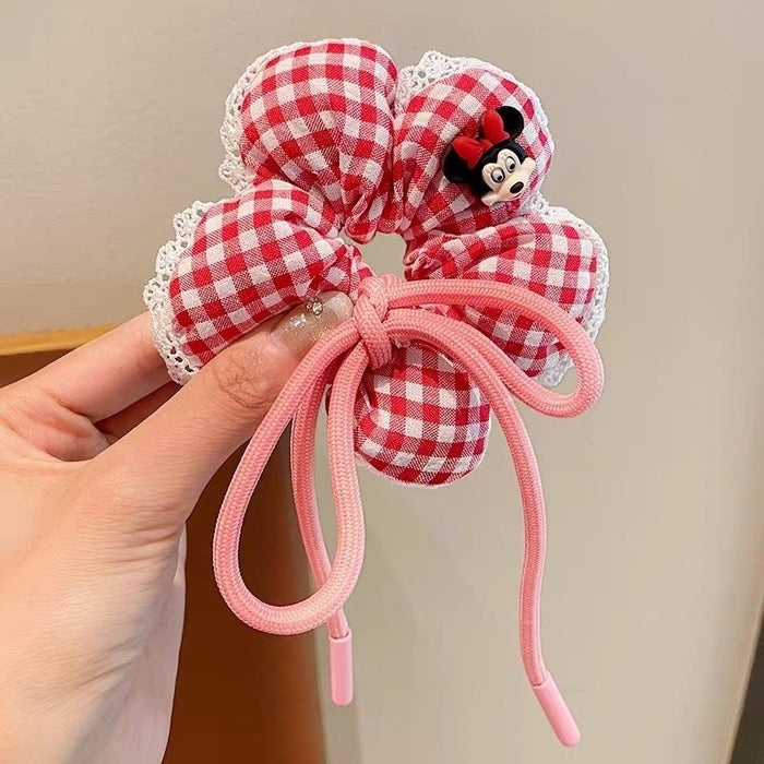 Wholesale Cute checkered flower hair ties