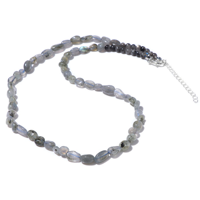 Wholesale Stone necklace irregular natural stone handmade jewelry sweater chain