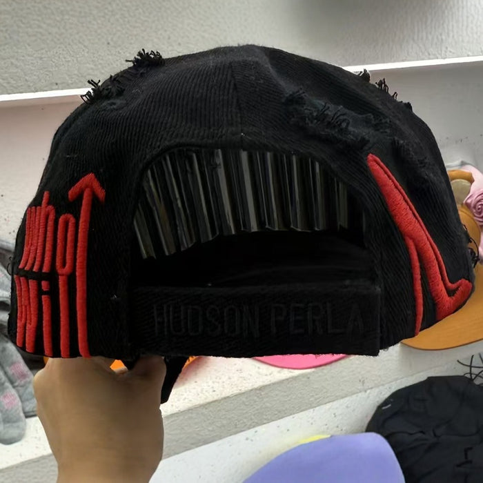 Wholesale Hand drawn horn hole baseball cap, street duck tongue hat