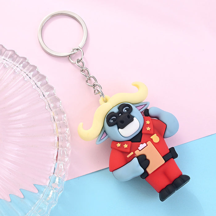 Wholesale 10PCS PVC Cartoon Doll Keychain JDC-KC-AQing008