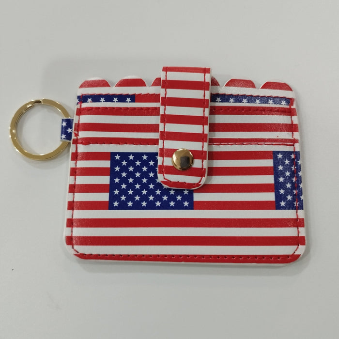 Wholesale PU Leather Card Holder Keychain JDC-KC-JinHan001