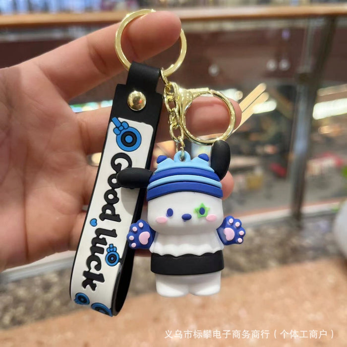 Wholesale Silicone Cartoon 3D Doll Keychain JDC-KC-Biaopan002