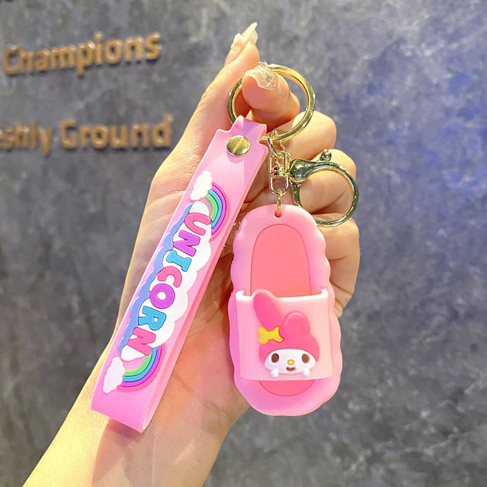 Wholesale Chic Slipper Keychain Metal Keyring Bag Charm MOQ≥2