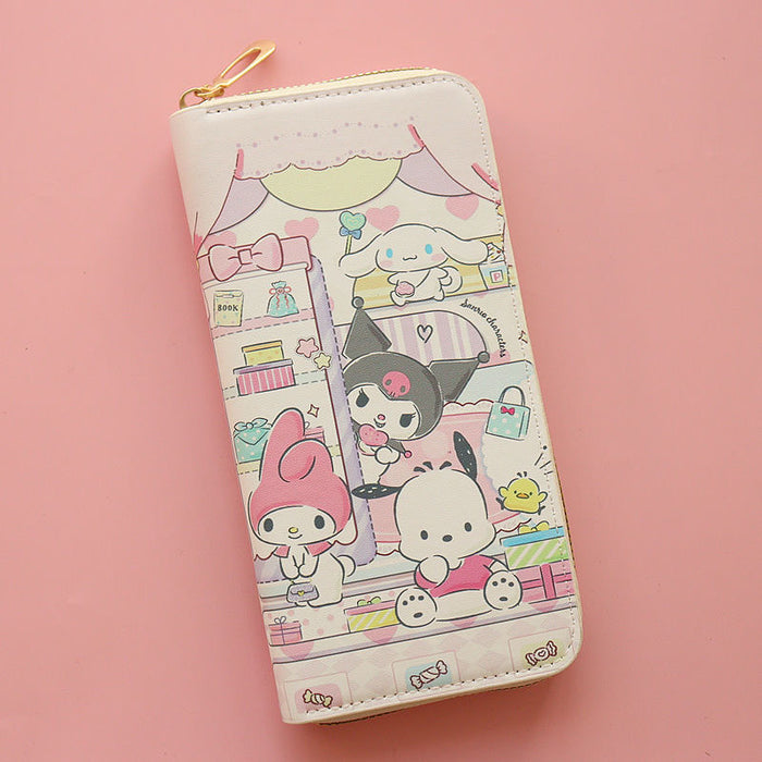 Wholesale PU Cartoon Printed Long Zipper Coin Purse JDC-WT-Jumei002