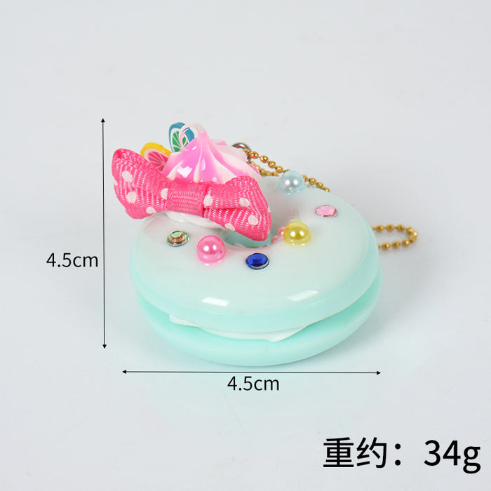 Wholesale PVC Donut Keychain Simulated Dessert Pendant Chic Bag Charm And Car Key Accessory MOQ≥5