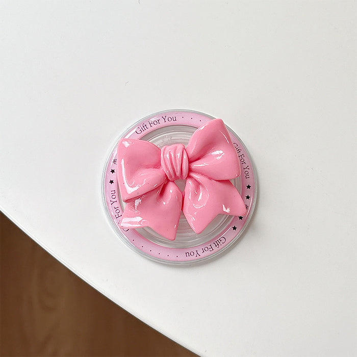 Wholesale Solid-Color Bowknot Magnetic Phone Grips