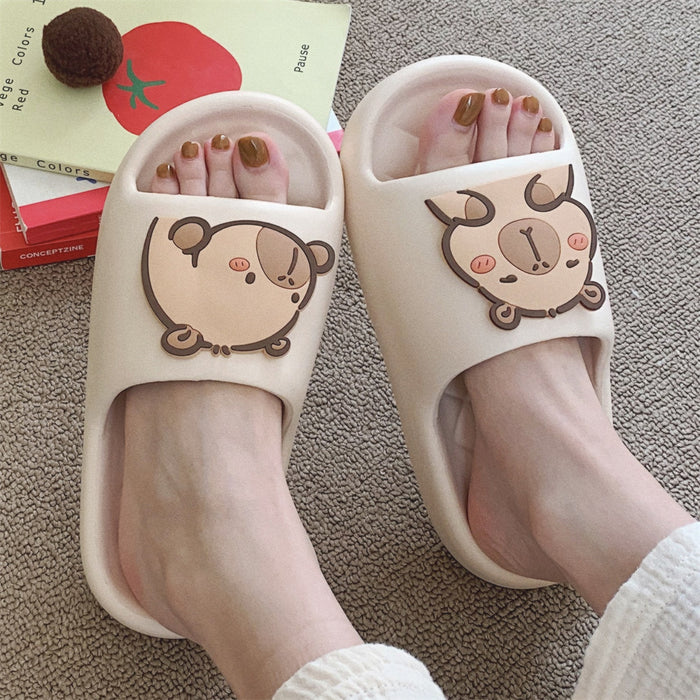 Wholesale  capybara eva soft bottom sandals  casual home slippers