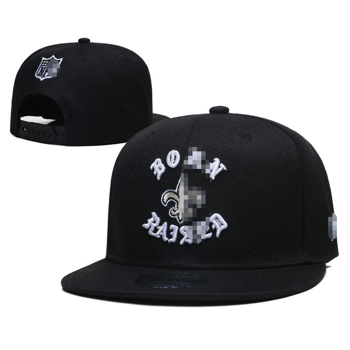 Wholesale Football Team Hat  Embroidered Flat-Brimmed Hat Outdoor Sun Protection Visor