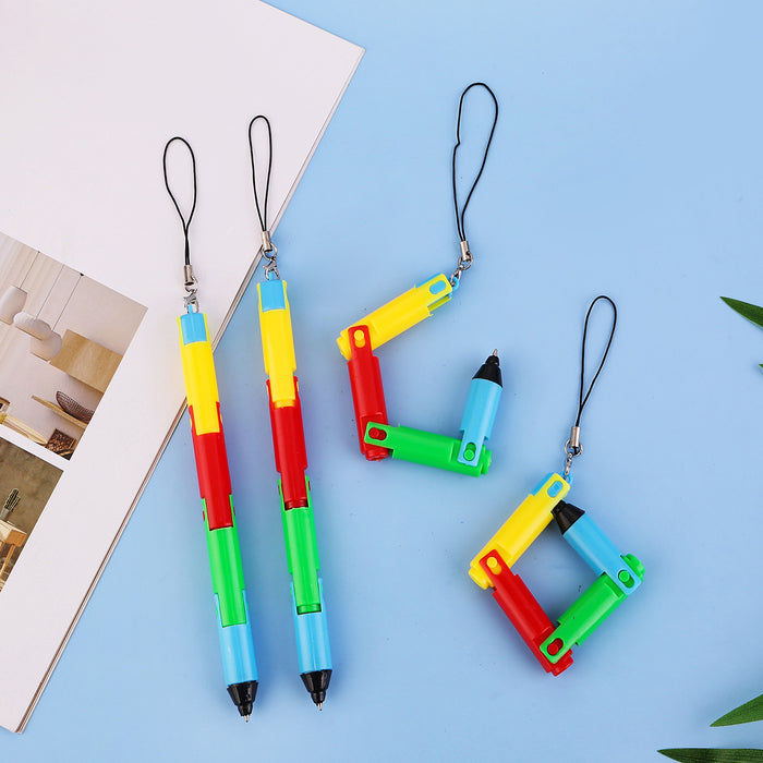 Wholesale Creative lanyard folding ballpoint pen pen can be bent deformation ballpoint pen section pen student prizes small gifts