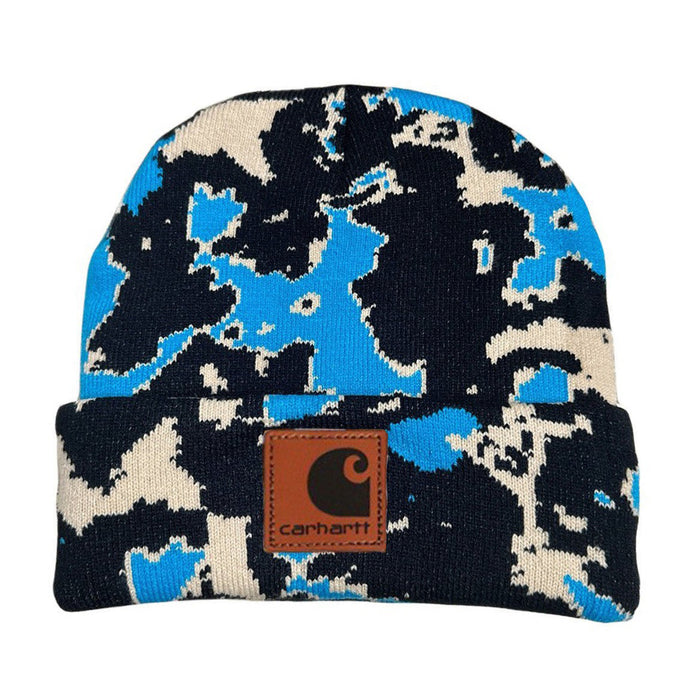 Wholesale Cow Leopard Print Acrylic Camouflage Wool Knitted Hat JDC-FH-Shengn002