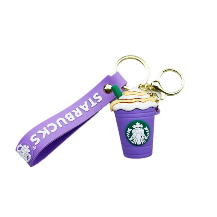 Wholesale Cartoon Cute Coffee Milk Tea Cup Keychain JDC-KC-WuYi002