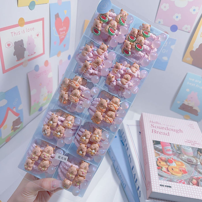 Wholesale 5pcs Leather Band Hair Rope Braided Hair Rope Hair Accessories for Women