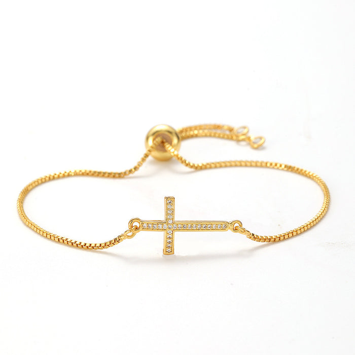 Wholesale Zircon Micro-inlay Hollow Design Bracelet